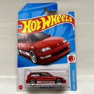 Hot Wheels '90 Honda Civic EF Red 96/250 HW J-Imports 2/10 Right Hand Drive 2022